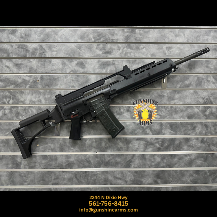 Semi-auto G36 rifle, Tommy Built G36 with HK MG36 components, right-side view showing slim handguard and top rail